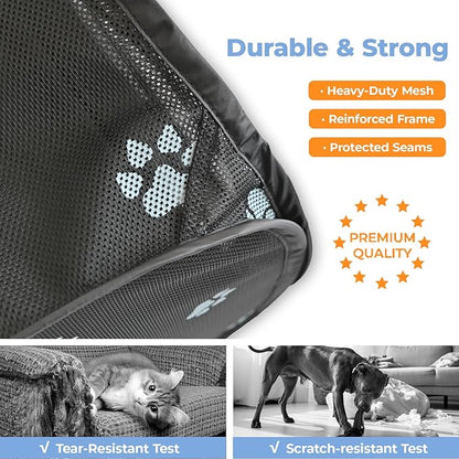 2-in-1 Cat Playpen, 58''Pop Up Dog Pet Playpen for Indoor Outdoor Cats Enclosed, Portable Pet Playpen, Kitten Puppy Foldable Play Pen Cat Dog Tent Crate Cage Kennel(No Divider, Unified Space)