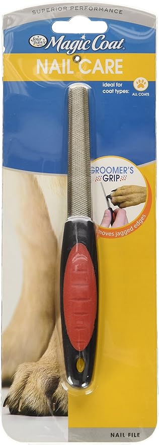 Four Paws Magic Coat Groomer's Grip Dog Nail File, Black