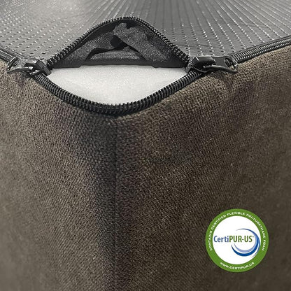 Best Pet Supplies Dog Stairs for Small Dogs & Cats, Foam Pet Steps Portable Ramp for Couch Sofa and High Bed Non-Slip Balanced Indoor Step Support, Paw Safe No Assembly - Dark Brown, 4-Step