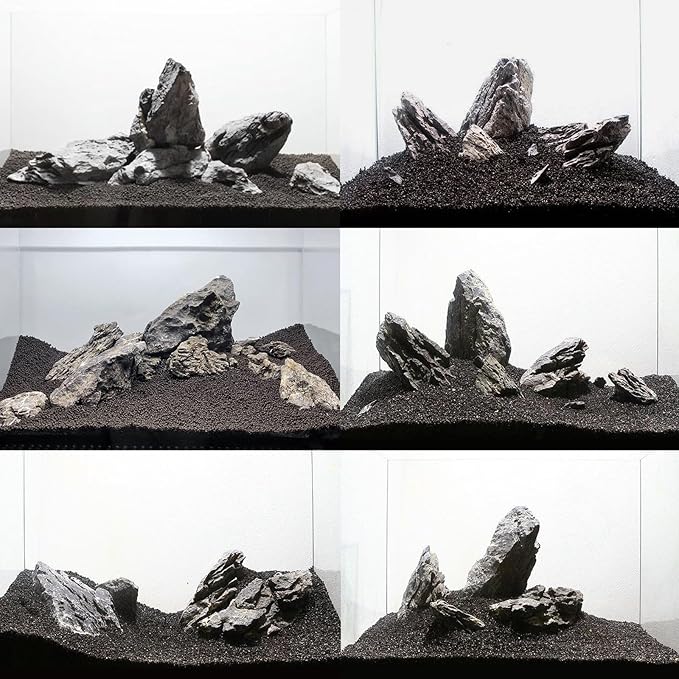 Seiryu Rock Stone for Aquascaping,4-6 inch Natural Aquarium Landscape Stones for Aquariums,Fish Tank Decor Rocks for Landscaping, Paludariums & Micro Landscapes (20 Pounds)
