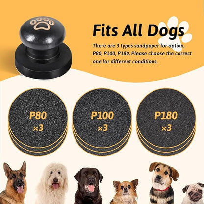 Set of 3 Dog Nail File, Dog Scratch Pad For Nails with 9 Pcs Replaceable Sandpaper, Storage-friendly Dog Nail Scratch Board Pad with Tray, Dog Claw Care Kit For Zesty Paws, Dog Training Accessories