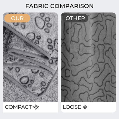 Luciphia 1 Pack 6 Dog Blankets Cat Soft Fluffy Fleece Pet Blanket Warm Cute Print Design Puppy Kitten Doggy Paw Grey Medium(30"x20")