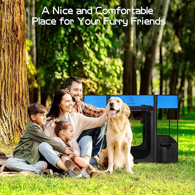 Dog Playpen,Pet Playpen,Foldable Puppy Cat Playpen, Portable Exercise Kennel Tent Crate,Water-Resistant Breathable Shade Cover,Indoor Outdoor Travel Camping Use for Small Animals with Carrying Case(M)