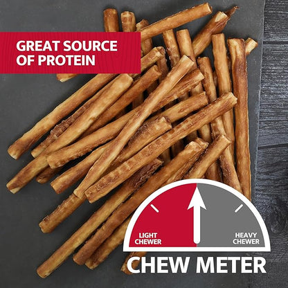 Real Beef Collagen Sticks for Dogs, Dog Chews Long Lasting, Rawhide Free - 15 Pack High Protein Chew Dog Treats for Small, Medium, and Large Dogs