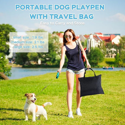 Portable Pet Playpen Cat Cages Indoor， 27.6" L x 21.7" W x 17.7" Collapsible Dog Crates Made of 600D Oxford Material Tent Kennel Playpen for Dogs Cat and Rabbit Travel Dog Playpen Indoor(S, Blue)