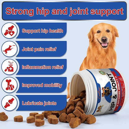 Glucosamine for Dogs Soft Chews 200 Count - Hip & Joint Support Supplement, MSM & Turmeric for Joint Pain Relief & Mobility Care - All Life Stages Puppy to Senior Dogs - Lamb Flavor