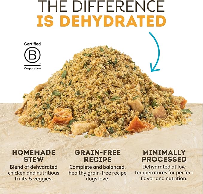 Only Natural Pet MaxBlends Grain Free Chicken Recipe Dehydrated Dog Food Formula - High Protein Homemade Stew, Nutrient-Dense Meal for Canine Health - Chicken RecipeFlavor - 7 lb Bag (Makes 28 lbs)