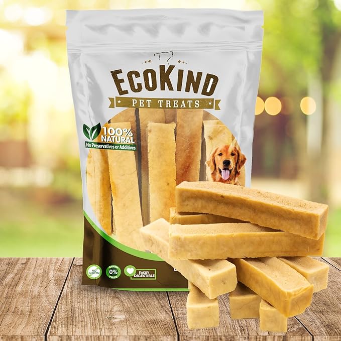 EcoKind Premium Gold Yak Cheese Himalayan Dog Chews, Dog Treats Large Breed, All Natural, High Protein Dog Chew, Chicken, Large - 12+ Chews (3 lbs)