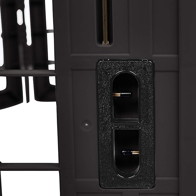 Amazon Basics 8-Panel Octagonal Plastic Pet Pen Fence Enclosure With Gate - 34 inches, Black