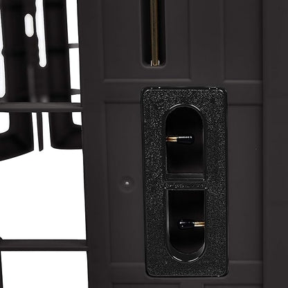 Amazon Basics 8-Panel Octagonal Plastic Pet Pen Fence Enclosure With Gate - 34 inches, Black