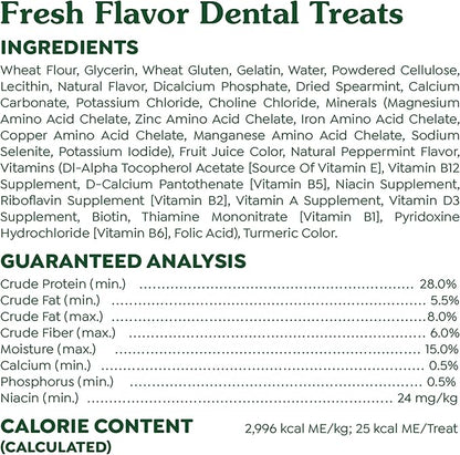 Greenies Regular Dental Dog Treats, Fresh Flavor, 12 oz. Pack (12 Treats)
