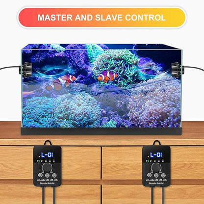 4200GPH Aquarium Wavemaker Pump With Controller 30W DC24V Powerhead with Magnetic Mounting, Wavemaker with LED Display for 200 to 300 Gallon Tank