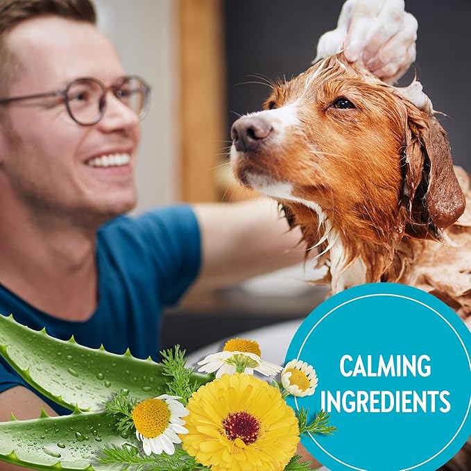 2-in-1 Shampoo & Conditioner | Fragrance-Free Shampoo/Conditioner for Dogs and Pets, Rich with Soothing Emollients | Hypoallergenic, Tearless, Soapless & Alcohol-Free for Everyday Use