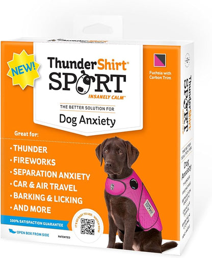 ThunderShirt for Dogs, XX Small, Fuchsia Sport - Dog Anxiety Relief Calming Vest