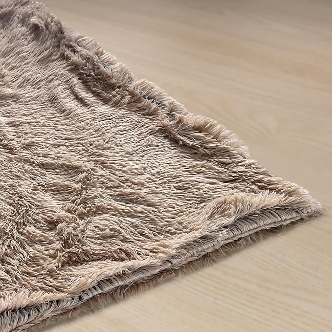 PJYuCien Fluffy Fleece Calming Pet Throw Blanket, Super Soft and Warm for Indoor Cats and Dogs, Medium 24 * 32", Machine Washable, Grey Puppy Blanket (Brown)