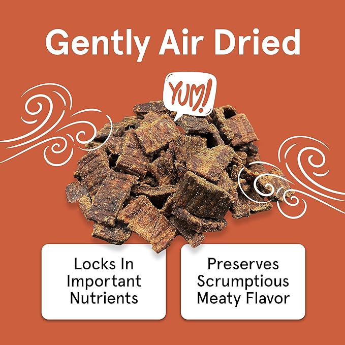 Real Meat Dog Treats - Three 12oz Bag of Bite-Sized Air-Dried Venison Jerky for Dogs - Grain-Free Jerky Dog Treats Made up of 95% Human-Grade, Free-Range, Grass Fed Venison - All-Natural Dog Treats