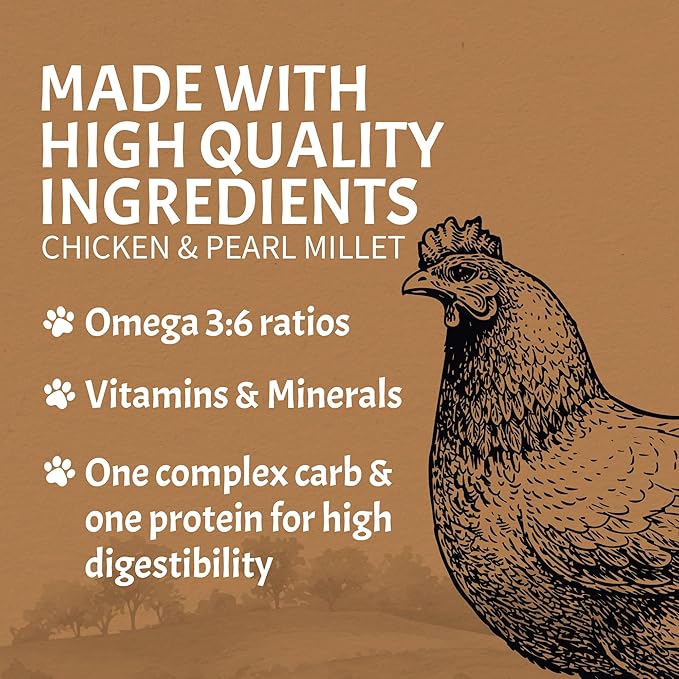Canine Caviar - Free Spirit: Chicken & Pearl Millet Alkaline Dry Dog Food, Limited Ingredients, Gluten-Free, Based on Science & Research, Veterinary Alternative Diet (11 Pound Bag)