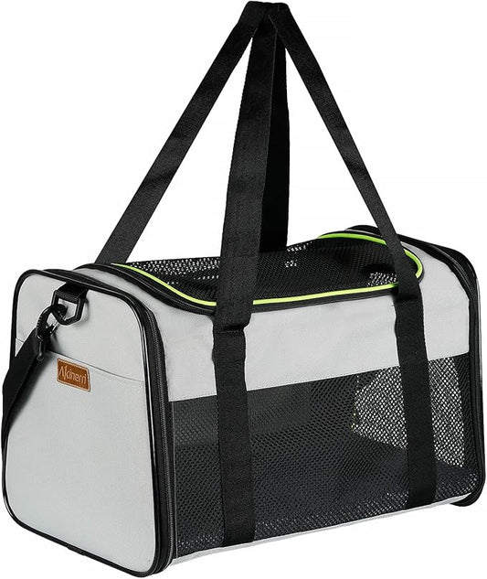 Cat Carrier - Portable Foldable Dog Pet Carrier, Soft-Sided Pet Bag up to 15 Lbs, Airline Approved Travel Puppy Carrier