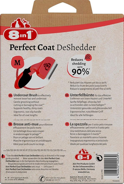 Perfect Coat DeShedder M - Undercoat brush for medium dogs, dog brush suitable for short and long hair