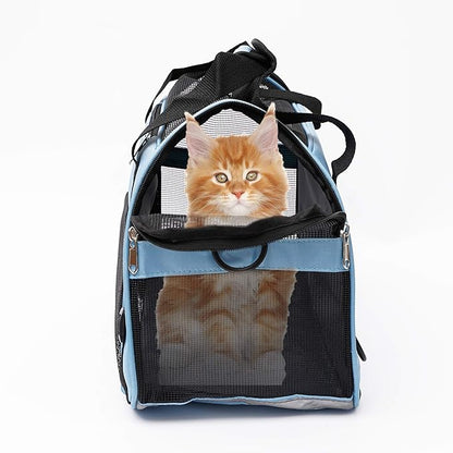 Pet Carrier Soft-Sided Carriers for Cat Carriers Dog Carrier for Small Medium Cats Dogs Puppies Pet Carrier Airline Approved up to 15 Lbs Cat Dog Pet Travel Carrier (Small, Blue)