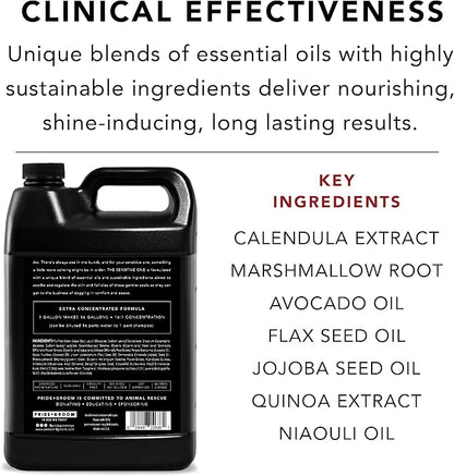 Pride and Groom The Sensitive One | Dog Grooming Shampoo for Puppies and Dogs with Itchy, Dry Skin| Tearless All Natural Body Wash with Essential Oils to Soothe Skin and Reduce Dandruff – 128oz