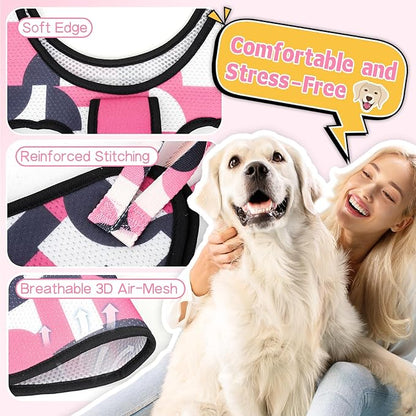 Supet Dog Grooming Hammock Harness for Large Dogs, Relaxation Dog Sling for Nail Trimming with Thick Fabric Back Support, Helper Dog Hammock for Nail Trimming Clipping