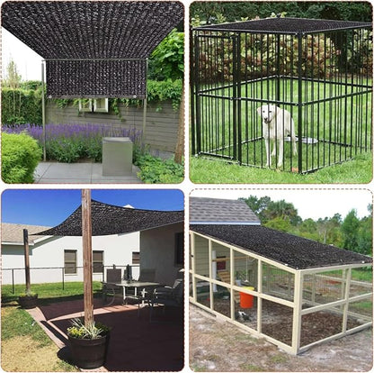 10 by 10 Feet Dog Kennel Cover Mesh Shade Panel with Grommets - Weather Guard Extra Large All Season Dog Run Cover & Roof - Fit for 10ft. X 10ft. Outdoor Cages and Large Pet