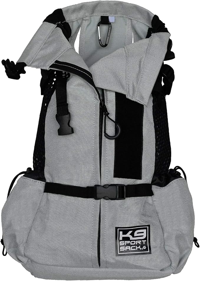 K9 Sport Sack | Dog Carrier Backpack for Small and Medium Pets | Front Facing Adjustable Dog Backpack Carrier | Fully Ventilated | Veterinarian Approved (Small, Air - Charcoal Grey)