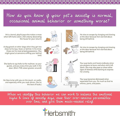 Herbsmith Calm Shen – Herbal Blend for Dogs & Cats – Natural Anxiety Remedy for Dogs & Cats – Feline and Canine Calming Supplement – 150g Powder