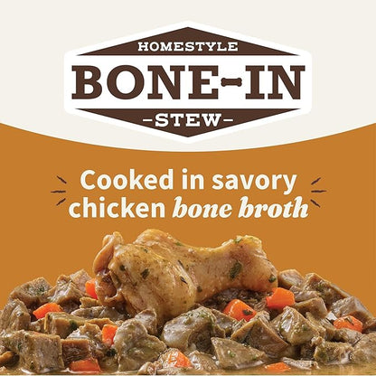 Halo Elevate Wet Dog Food, Grain Free, Homestyle Bone-in Chicken Stew with Carrots & Spinach, 12.7oz (Pack of 6)