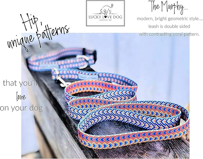 Lucky Love Dog Martingale Collar and Leash Set, Premium No Slip Collar for Male Dogs, Comfortable & Soft Martingale Dog Collars, Great for Whippets, Greyhounds, and More (Murphy, Small - Combo)