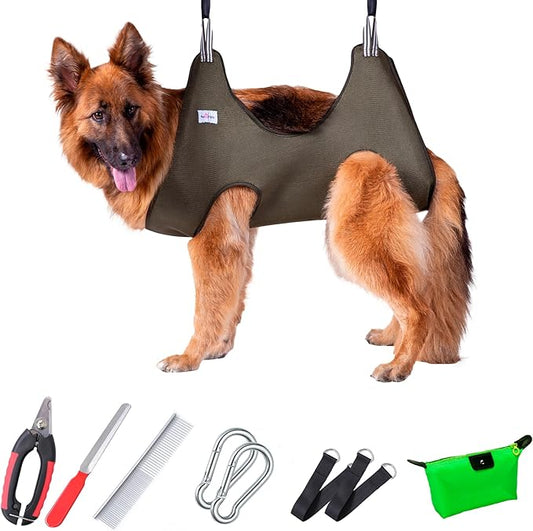 Dog Hammock for Grooming  Hanging Harness for Nail Trimming, Clipping, Pet Grooming Hammock Sling  Dog Holder, Hanger, Restraint Bag  Safe and Easy Pet Care at Home
