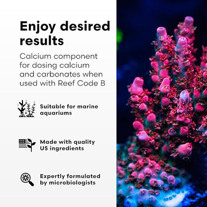 Brightwell Aquatics - Reef Code A - Balanced Calcium & Alkalinity System Water Conditioner - For All Saltwater Marine Fish & Reef Fish Tanks - Aquarium Water Treatments, 16.9 fl oz