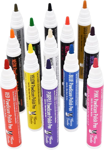 Warren London Pawdicure Dog Nail Polish Pens | Made in USA | Quick Dry, Low Odor, Non-Toxic Dog Accessories | Ideal for Dog Birthday, Dog Costume | 13 Colors | Neon Orange