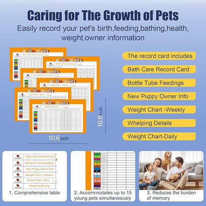 65 Pcs Deluxe Whelping Kit, Delivery of Kitten and Puppy Whelping Kit with Feeding Nipple Stethoscope Aspirator Puppy ID Bands etc Complete Full Kit