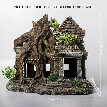 Fish Tank Decorations Aquarium Décor Resin Artificial Tree Trunk Root (B)