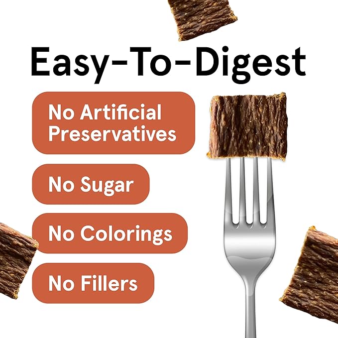 Real Meat Dog Treats - Two 12oz Bag of Bite-Sized Air-Dried Venison Jerky for Dogs - Grain-Free Jerky Dog Treats Made up of 95% Human-Grade, Free-Range, Grass Fed Venison - All-Natural Dog Treats