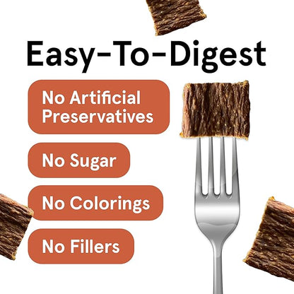 Real Meat Dog Treats - Two 12oz Bag of Bite-Sized Air-Dried Venison Jerky for Dogs - Grain-Free Jerky Dog Treats Made up of 95% Human-Grade, Free-Range, Grass Fed Venison - All-Natural Dog Treats