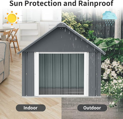 34 X 38 X 35 Inches Dog House, Indoor Outdoor Doghouse for Medium Large Dogs, Weatherproof Puppy Shelter Sturdy and Long-Lasting Dog Houses