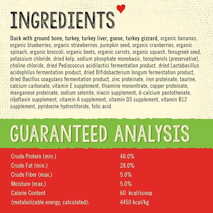 Stella & Chewy's Freeze-Dried Raw Cage-Free Duck Meal Mixer SuperBlends Grain-Free Dog Food Topper, 16 oz. bag, Freeze-Dried Raw Meal Mixer SuperBlends