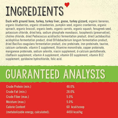 Stella & Chewy's Freeze-Dried Raw Cage-Free Duck Meal Mixer SuperBlends Grain-Free Dog Food Topper, 16 oz. bag, Freeze-Dried Raw Meal Mixer SuperBlends