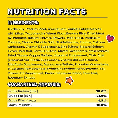 Temptations Classic Crunchy and Soft Cat Treats, Savory Salmon Flavor, 6.3 oz. Pouch (Pack of 10)