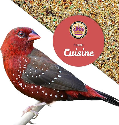 Finch Cuisine 20 lbs, Finch Food, Nutrient-Rich Blend Bird Seed, Birdseed for Finches and Small Birds, Support Daily Energy, Growth & Healthy Balanced Diet, No Mess Bird Seed