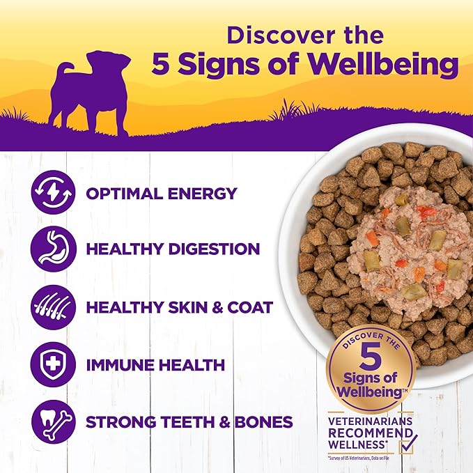 Wellness Natural Pet Food 3 Oz Grain Free Natural Wet Small Breed Roasted chicken, beef, green beans & Red Peppers. (12 Pack), One Size