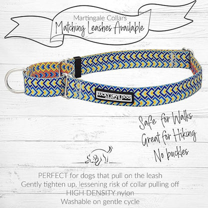 Lucky Love Dog Martingale Collar and Leash Set, Premium No Slip Collar for Male Dogs, Comfortable & Soft Martingale Dog Collars, Great for Whippets, Greyhounds, and More (Murphy, Medium - Combo)