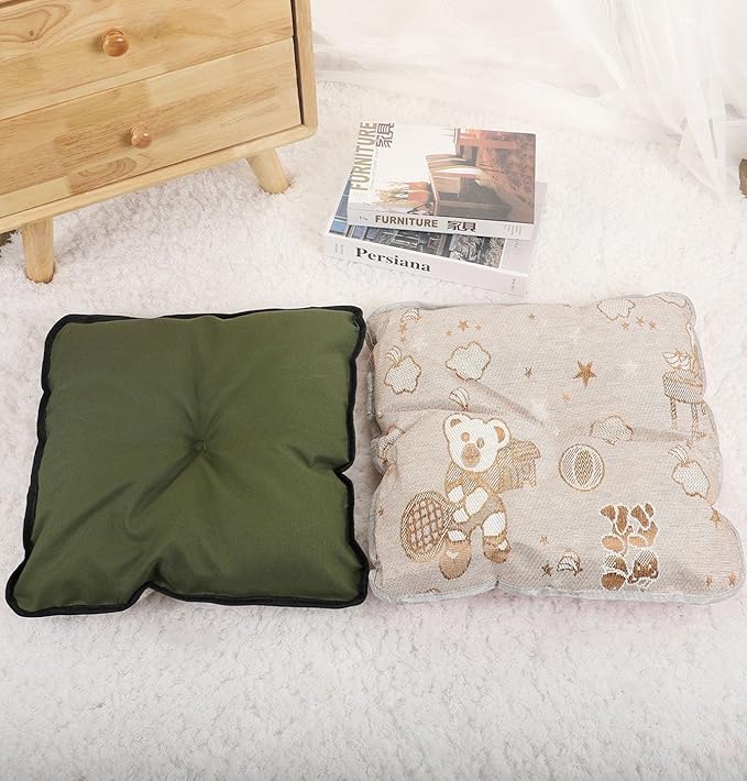 Cute Cat Teepee Cave, Cat Tent Foldable Indoor Outdoor with Thick Mat,Puppy Bed Tent,Bunny Pet Tent Teepee,Portable Dog House Teepee Tent, Cat Bed,Dog Bed Tent,Puppy Bunny,Pet Tent Teepee (I, S)