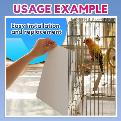 HA SHI Bird Cage Liner - 120 Paper Sheets, 20" x 18", 2.9 lb - Suitable for Pet Habitats, Bulk Quantity for Extended Use, Newsprint Texture, Parcel Packaging
