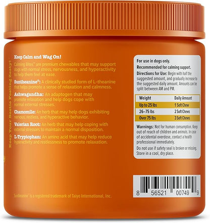 Zesty Paws Calming Chews for Dogs - for Everyday Stress, Relaxation, Composure, and Separation Turkey 90 Count