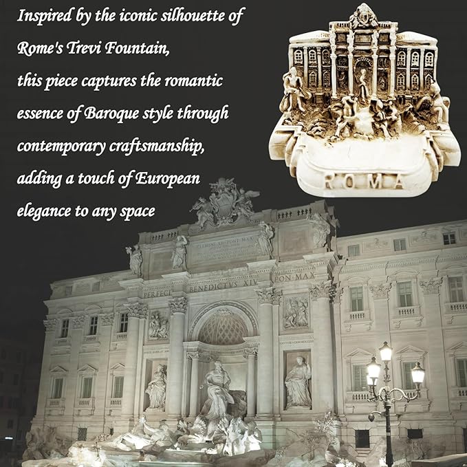 Rome Trevi Fountain Fish Tank Decor Decorations Reptile Turtle Lizard Spider Tanks Terrarium Building Décor Ornament