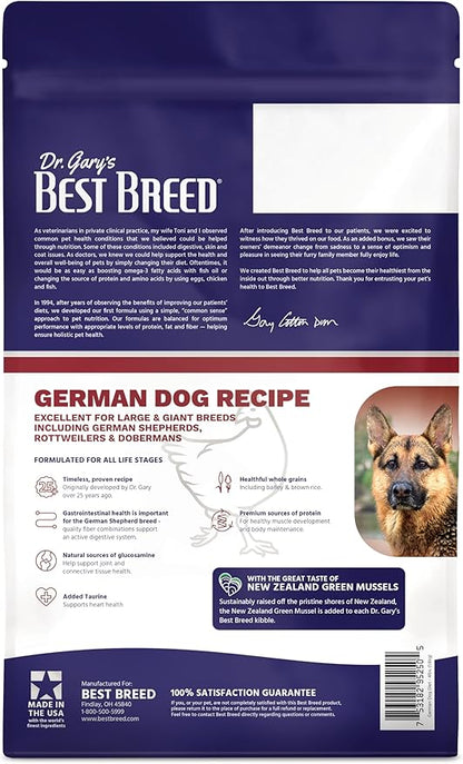 Best Breed German Dog Diet Made in USA [Natural Dry Dog Food]- 4lbs